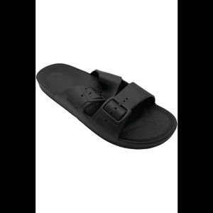 Freedom Moses Slide Sandals The Solids Black - Medium